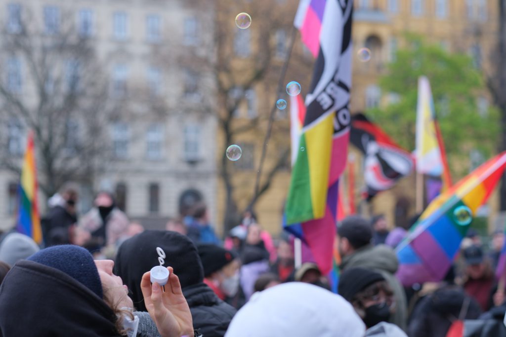 Bild der antifaschistischen Kundgebung