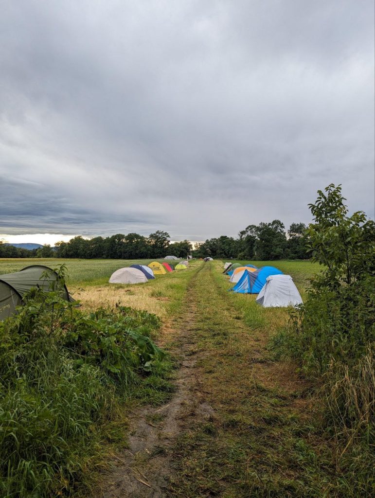 Foto vom Zeltplatz beim Klimacamp