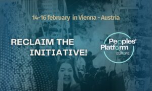 Banner der People's Platform Europe