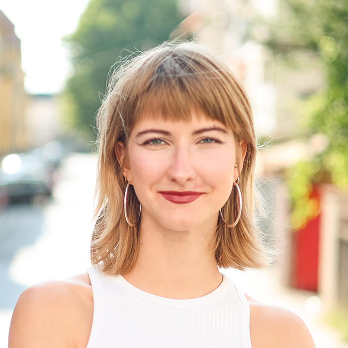 Ein Foto von Hannah Pichler, der Bundessprecherin von Junge Linke