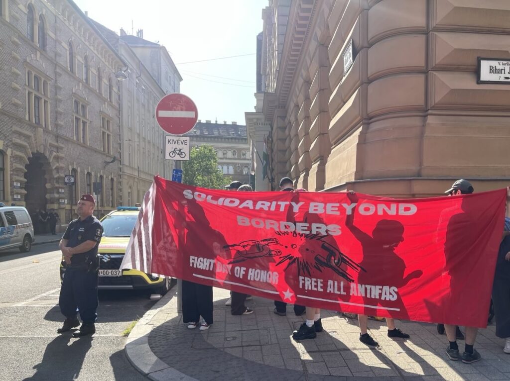 Eine Demonstration in Budapest