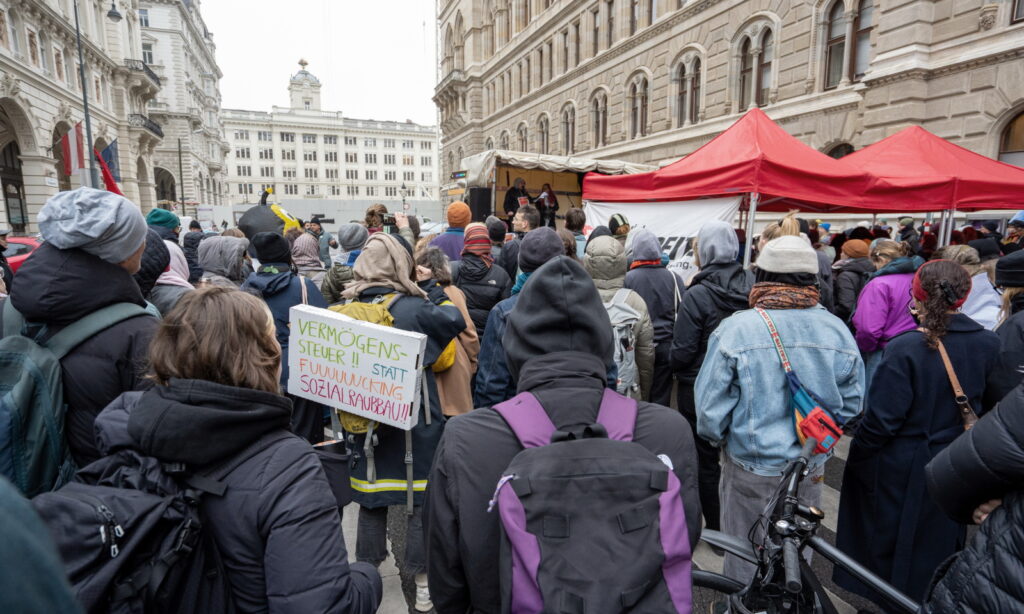 Protestierende auf der Straße