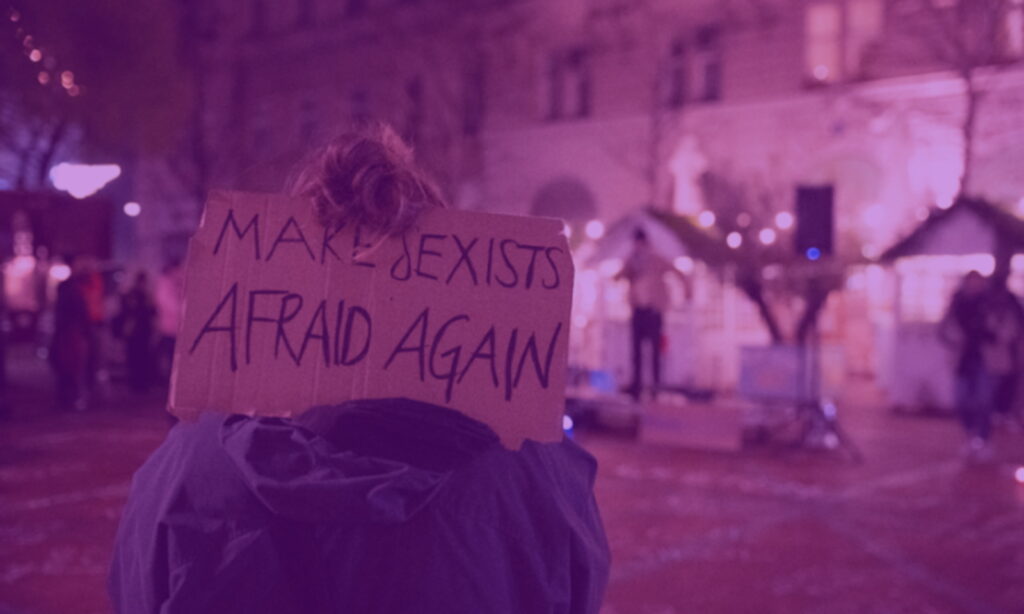 Protest von ROSA "Make Sexists Afraid Again"
