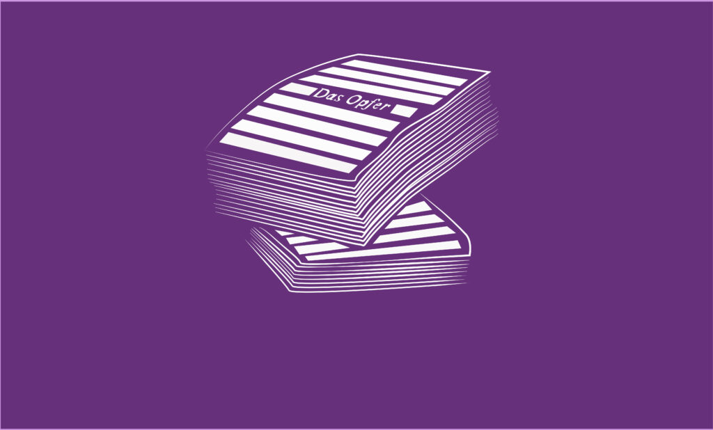 Illustration zweier Papier-Stapel