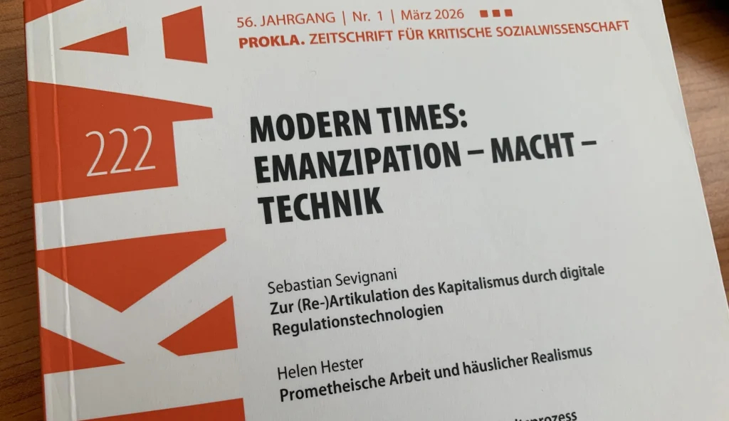 Das Bild zeigt einen Ausschnitt vom Heft-Cover der PROKLA Ausgabe.